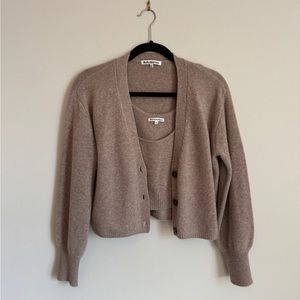 Reformation Cashmere cardigan set